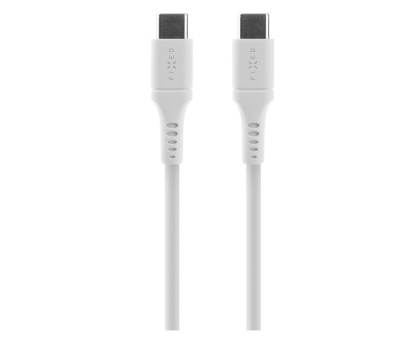 Kabel FIXED Kabel Liquid Silicone USB-C/USB-C 1,2m 60W biały FIXDLS-CC12-WH